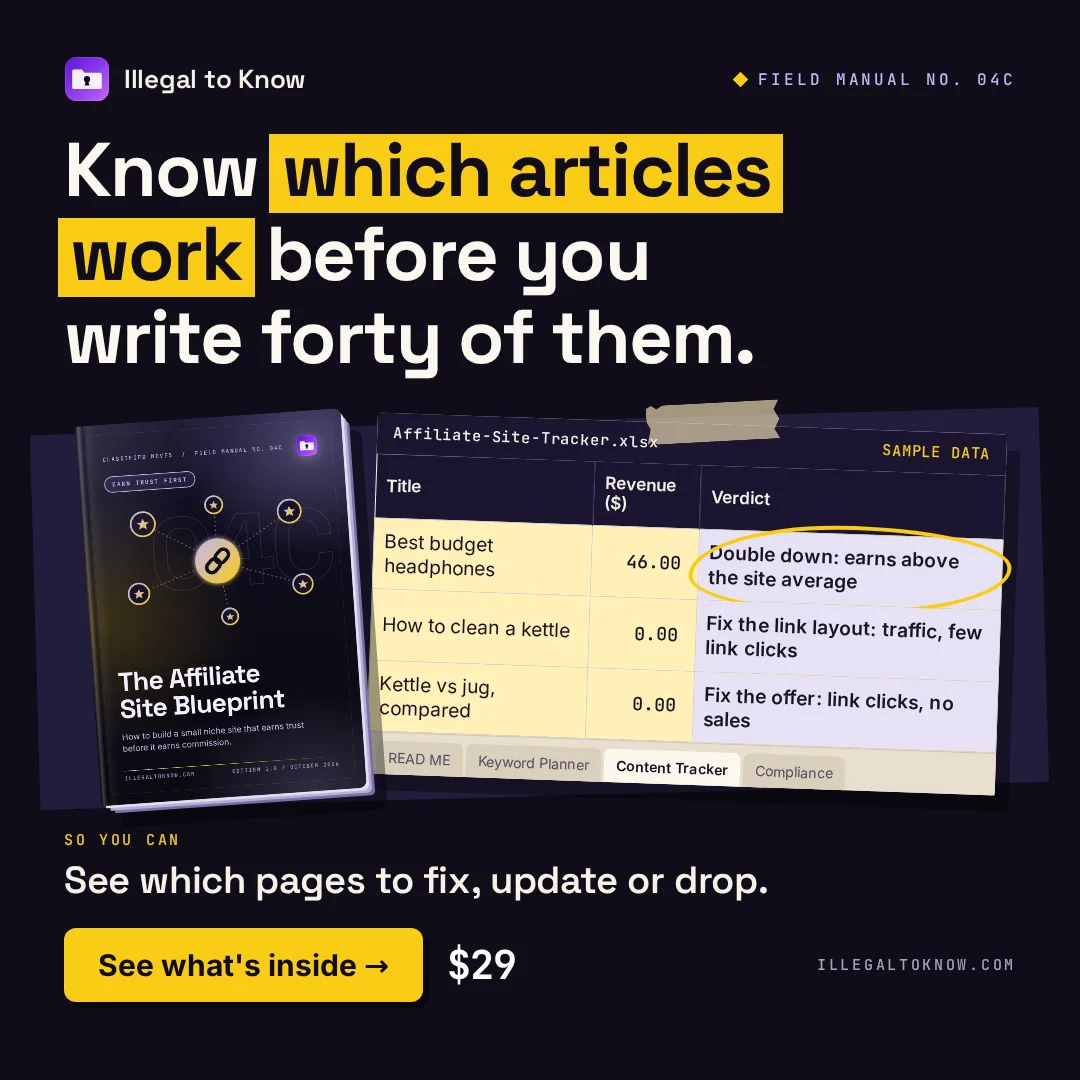 The Affiliate Site Blueprint: preview 1