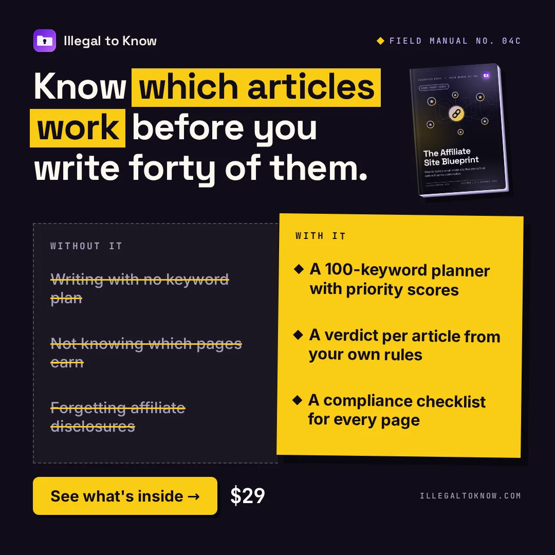 The Affiliate Site Blueprint: preview 3