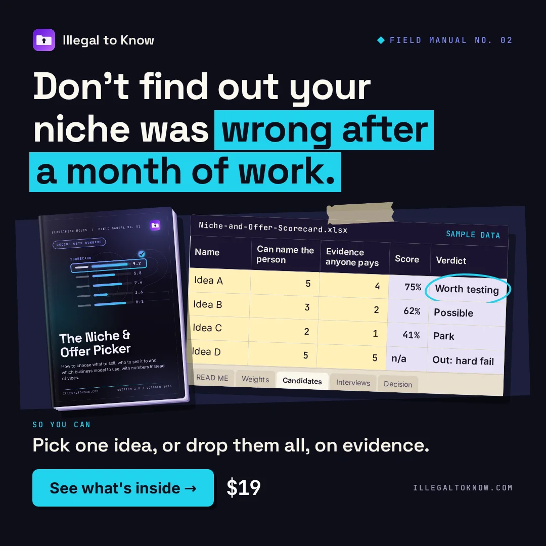 The Niche & Offer Picker: preview 1